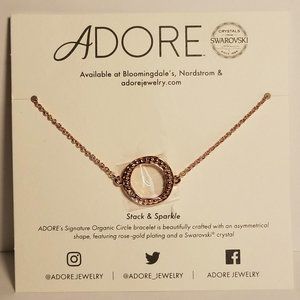Adore Rose Gold Tone Organic Circle Bracelet